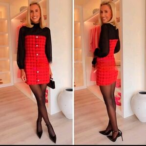 Zara COMBINATION STRUCTURED MINI DRESS